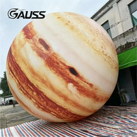 Ballon gonflable LED durable OEM en forme de planète, modèle aérien de la Terre et du Soleil, Système Solaire, Mars, Terre pour accessoire d'activité, salon professionnel