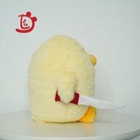 Nouveau design de jouet en peluche en forme de canard avec couteau, jouet en peluche mignon, canard jaune, poupée de jeu pour nourrissons