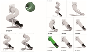 Glissière à support rond glissière de <span class=keywords><strong>piscine</strong></span> en acier inoxydable glissière de <span class=keywords><strong>Tunnel</strong></span> en Tube en acier inoxydable pour enfants et adultes - Product Image 3