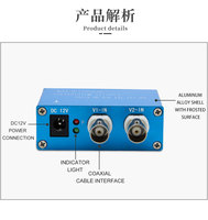 Multiplexor de Video Pasivo 2 en 1, Transmisor BNC a Par Trenzado UTP para Monitor CCTV AHD/TVI/CVI/CVBS 1080P, Alcance de 400M
