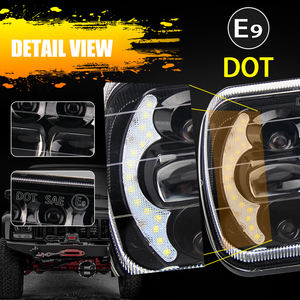 Phare LED DRL carré blanc 7 pouces 7x6 H4 IP68 6500K 45W pour Jeeps - Product Image 3