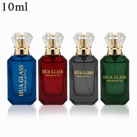 Venta al por Mayor 2026: Botella de Perfume Octogonal de Vidrio de 10 ml, Tamaño de Bolsillo, con Tapa Facetada Transparente, Logotipo Personalizado OEM Disponible