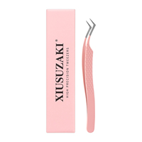Pince à cils en fibre personnalisée XIUSUZAKI, pince à cils volumineuse, pince à cils pour technicien en cils, pince à cils à 90 degrés pour extension de cils