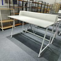 Bureau d'ordinateur blanc pour étudiants avec rangement, bureau d'écriture pour la maison, bureau moderne, table ergonomique pour PC
