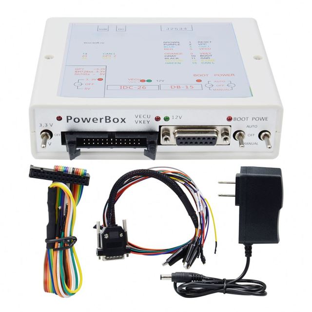 Power Box J-TAG for FLASH Via J2534 Works for FLASH ECU-Soft OBD ECU Programmer Power BOX