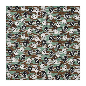 재고 100% 코튼 패브릭 스포츠 두건 54*54cm 스퀘어 사이즈 면 소재 패션 프린트 해골 반다나 스카프 - Product Image 4