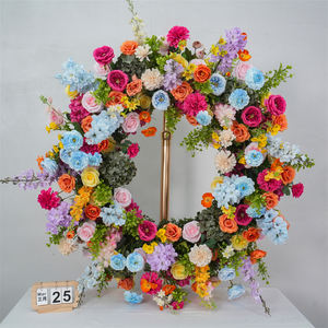 Guirnalda Decorativa de Flores Artificiales Hechas a Mano, Decoración de Puerta para Primavera, Flores de Simulación Coloridas, Adorno - Product Image 1