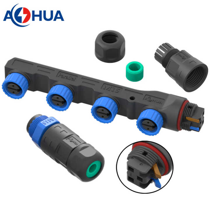 Europe Market CE Power Wire Push Locking 2pin 4way 1 to 4 Branch ...