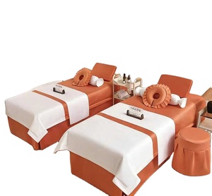 Ensemble de literie de luxe quatre pièces style minimaliste moderne pour salon de beauté, idéal pour la thérapie de la tête et le massage. - Product Image 3
