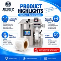 Machine d'étiquetage d'angle semi-automatique compacte de bureau, conception à utilisation pratique, solution de scellage de sécurité pour boîtes de vente au détail