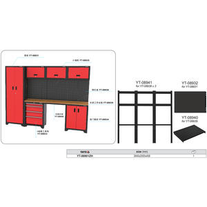 Yiertuo <b>Tool</b> <b>Cabinet</b> YT-08901ZH Heavy Duty Workshop <b>Storage</b> With Pegboard Industrial Style 9 Drawers Auto Repair <b>Cabinet</b> - Product Image 2