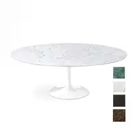 Table à manger moderne en marbre, tulipe de marbre blanc, pour Restaurant, forme ronde