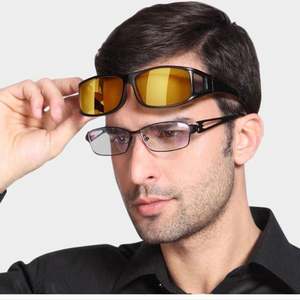 Lunettes de conduite unisexes personnalisées avec logo, anti-éblouissement, vision nocturne, verres jaunes polarisés, lunettes de conduite de nuit pour hommes - Product Image 5