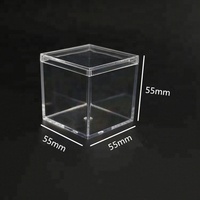 Petite boîte en acrylique carrée transparente en PMMA pour l'emballage de fruits et de bonbons Cube de stockage d'écran en soie acrylique transparent pour la faveur alimentaire