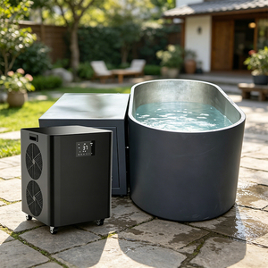 Baignoire en acier inoxydable ICEMEND, vente directe usine, pour bain de glace, thérapie par immersion froide, avec refroidisseur d'eau pour la récupération - Product Image 1