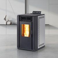 Poêle à granulés d'intérieur moderne JOOCHEN 6KW, télécommande, autoportant, en acier inoxydable, foyer intelligent pour bois, en promotion