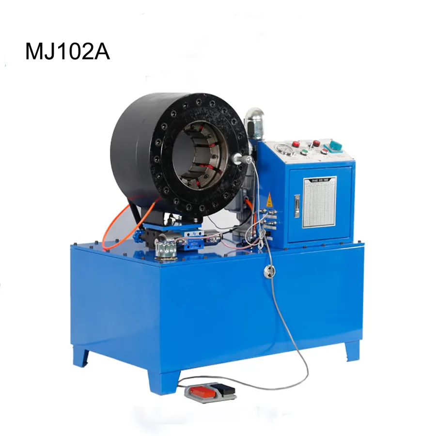 Hot sale 2inch to 4 inch big size spiral 102mm MJ102A 1/8-3'' hydraulic hose crimping machine with cheap price