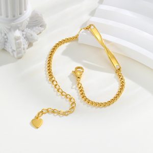 Bracelet en acier inoxydable 316L plaqué or 18 carats torsadé avec barre d'identification pour <span class=keywords><strong>couple</strong></span>, gravable, chaîne <span class=keywords><strong>gourmette</strong></span> torsadée Mobius, bijou étanche, cadeau - Product Image 6