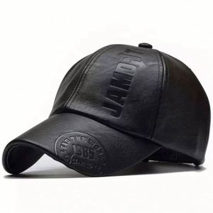 Gorra de Béisbol de Cuero PU con Estampado Jamont en Relieve, Cálida y Moderna para Otoño-Invierno 2022, para Hombres, Deportes al Aire Libre, Venta al Por Mayor en Stock - Product Image 1