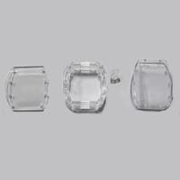 Boîtier de montre en saphir transparent avec revêtement anti-traces de doigts AF à dégradé extérieur, rectangulaire, carré, personnalisé en usine