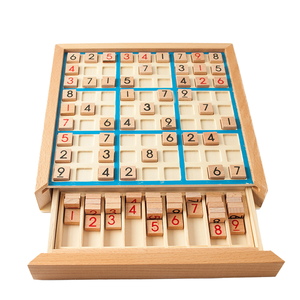 Jeu de <span class=keywords><strong>Sudoku</strong></span> à neuf grilles pour adultes et enfants, jeu d'échecs en <span class=keywords><strong>bois</strong></span>, jouets mathématiques de bureau pour la pensée logique - Product Image 1