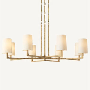 Candelabro redondo Wright de luz negra china, luces colgantes para sala de estar - Product Image 6