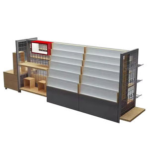 مصنع جيانغسو أرفف سوبر ماركت بيضاوية نصف دائرة نهاية جندول أسود - Product Image 1