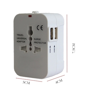 محول السفر الدولي 2 USB منفذ شاحن حائط اليورو الولايات المتحدة المملكة المتحدة - Product Image 5