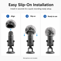Housse de protection personnalisée pour microphone Blue Yeti, pare-vent en fourrure, ajustement parfait, couverture complète, accessoire pour microphone de bureau