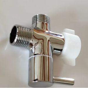 Copper Three Way Valve 3/4 In Chrome Plated For Bidet Toilet Water Supply One In Two Out - Product Image 4