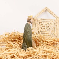 Crèche religieuse en résine personnalisée mignonne, peinte à la main, durable, statue de crèche de Noël pour l'église catholique, certifiée ISO9001