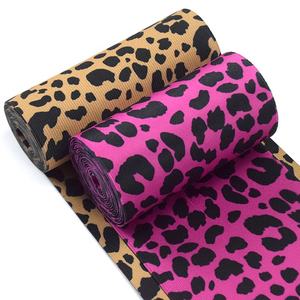 Modieuze Luipaardprint Breden <span class=keywords><strong>Webbing</strong></span> Voor Sport Buikgordel Kleding Accessoires - Product Image 1