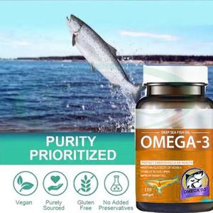 Capsules molles d'huile de poisson oméga-3 ASAP 60 suppléments de cerveau de soins de santé Vitamines - Product Image 2