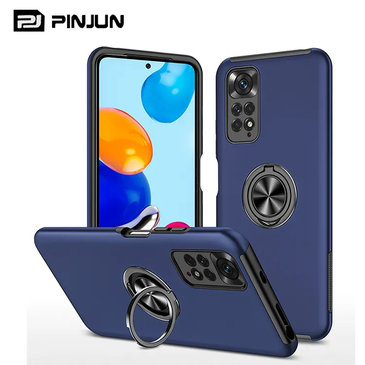 For Xiaomi Redmi Note 12 11 Pro 11A 5G A1 Plus K50 Ultra 10C Case Ring Kickstand Thick Matte Hard Mobile Phone Bags Cases Cover