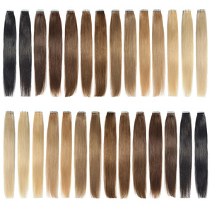 Atacado: Extensões de Cabelo Humano Russo Europeu Grau 12A com Fita Adesiva, Super Dupla Trama, 100% Cabelo Remy Real - Product Image 1