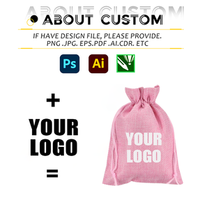 Grosir tas serut belanja kustom dapat digunakan kembali kemasan hadiah kustom tas tali rami dengan LOGO kustom - Product Image 2