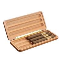 Étui à cigares portable en bois de cèdre, boîte de rangement solide pour cigares de poche, coffret cadeau d'emballage artistique de luxe
