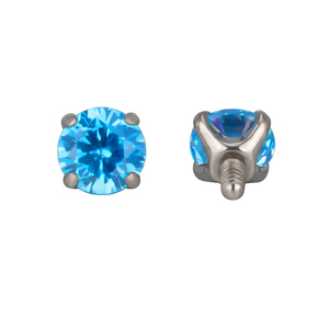Gioielli per <span class=keywords><strong>Piercing</strong></span> in <span class=keywords><strong>Titanio</strong></span> con Zirconi Colorati, Orecchino a Labbro con Filettatura Interna 16G - Product Image 6