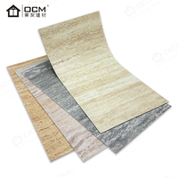 Panneaux muraux en dalles de roche ultra-minces au design moderne Nouveau travertin en pierre flexible Caractéristiques de hall extérieur décoratif souple et pliable