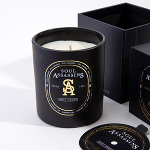 <span class=keywords><strong>Candele</strong></span> Profumate AIKUN con Logo Personalizzato, Etichetta Privata, Olio Essenziale Vegetale, <span class=keywords><strong>Cera</strong></span> di Soia <span class=keywords><strong>Naturale</strong></span>, <span class=keywords><strong>in</strong></span> Vasetti di Vetro Nero Opaco con Scatola - Product Image 3