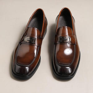 Chaussures habillées et Richelieu de luxe pour hommes, en cuir véritable, faites à la main, à bout fermé, grande taille, pour l'automne - Product Image 2
