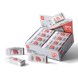 ยางลบนาโน Deli VP217 ขนาดใหญ่ สำหรับนักเรียน 2B เครื่องเขียนสำนักงาน วัสดุ TPE สีขาว รูปทรงสี่เหลี่ยม - Product Image 1