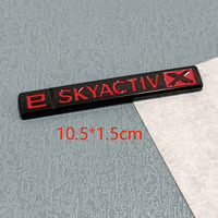 Autocollants de décoration de carrosserie de voiture, logo arrière ABS ESKYACTIVX, Mazda CX-30, protection de carrosserie, argent noir, 10.5x1.5cm, haute qualité