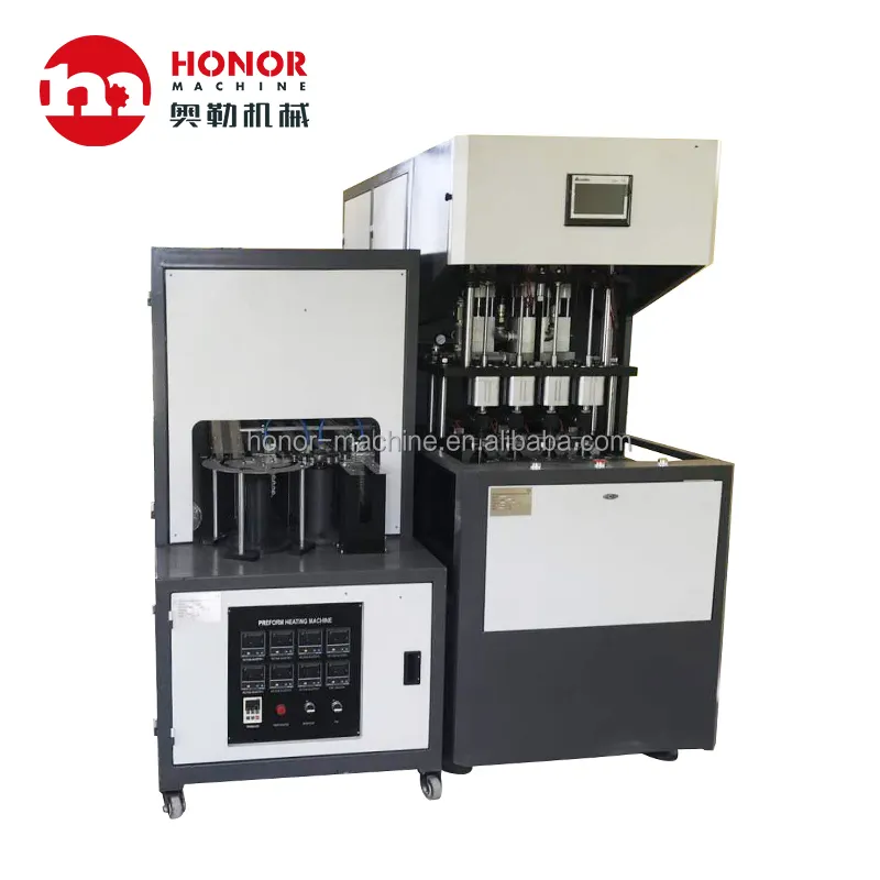 Semi Automatic 4 Cavity 2500bph PET Bottle 200ml 500ml 1000ml 1500ml Bottle Blow Molding Machine