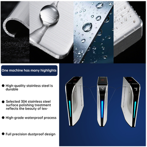 Maßgefertigtes Sicherheits-Zutrittskontrollsystem Klappbare Drehkreuztore Elektronische Eingangs-Drehkreuztore Schnelle Schwenktore - Product Image 4