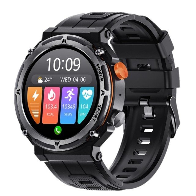 C21 Pro 410mAh Big Battery AMOLED BT Calling 1 ATM Waterproof Outdoor Sport Smartwatch Durable Long-Lasting Fitness Email