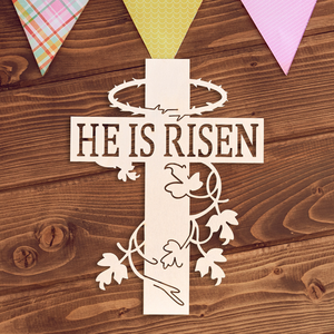 โต๊ะไม้กางเขนไม้ว่างเปล่าสุดสร้างสรรค์ใหม่2026เขาได้รับการตกแต่งอีสเตอร์ - Product Image 6