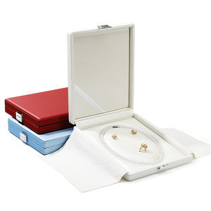 WEIMEI Boîte cadeau en stock d'usine avec logo personnalisé pour collier de perles Boîte d'emballage de bijoux en cuir Emballage de bijoux personnalisé - Product Image 4