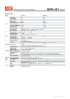 Alimentation électrique AC/DC Meanwell série NDR 480W NDR-480-24 20A 24V Sortie simple 92,5% d'efficacité Systèmes de contrôle industriels DIN