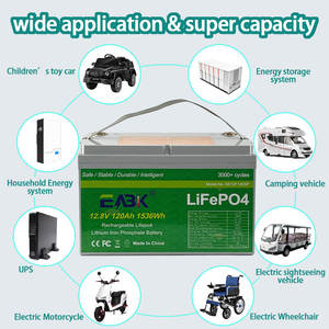 Güç istasyonu, mobil ev, Van ömrü, hafif ve bakım gerektirmeyen 12Volt 120Amph derin döngüsü Lifepo4 güneş pili - Product Image 4